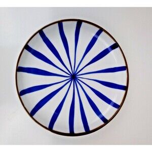 VTG 1990's Dansk Blue Pinwheel 8" Salad Dessert Plate Blue and White